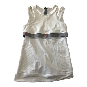 ADIDAS X STELLA McCARTNEY | activewear tank top white grey orange size XS